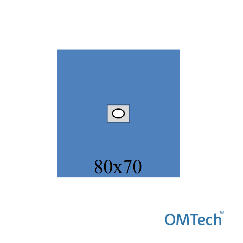 Покриття операційне OMTech™ для встановлення підключичного катетера (дорослий) №1 80см х 70см з адгез. опер. полем 10 см (ламінований спанлейс - 70 г/м2)